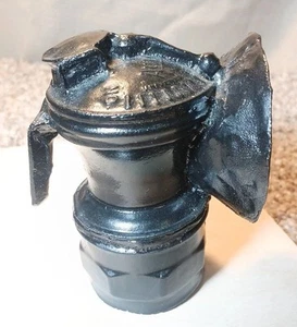 Lampada artigianale minatori di carbone in carburo intagliato da - carbone pressato vintage... - Foto 1 di 10