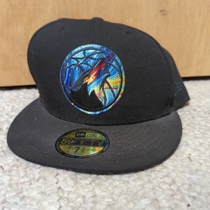 Minnesota Timberwolves Mütze Herren 7 3/4 schwarz Öl Regenbogen Logo NBA nicht verstellbar New Era - Bild 1 von 11