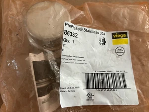 VIEGA 304SS PROPRESS 2" CAP 86382 STAINLESS STEEL T 304 NEW IN BAG FAST SHIP - Picture 1 of 6