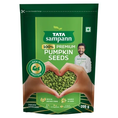 Tata Sampann Pumpkin Seeds, Raw Pumpkin Seeds Organic 2lb, Parve, Vegan, Non GMO - Image 1 of 4