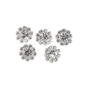5Pcs 12mm Round for Rhinestone Shank Button Sewing Craft Embellishment DIY - Picture 1 of 7