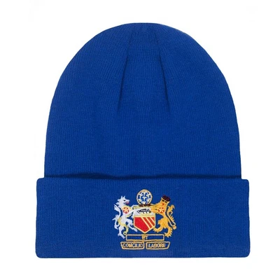 Fan Originals Beanie Bobble Hat Manchester Crest 68 United European Colours Blue - Image 1 of 2