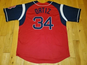 Majestic A6774 David Ortiz BOSTON RED SOX Batting Practice MLB Team Men JERSEY L - Picture 1 of 17