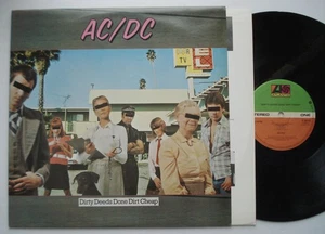 AC/DC Dirty Deeds Done Dirt Cheap ATLANTIC original '76 vinyl UK LP w/inner - Foto 1 di 4