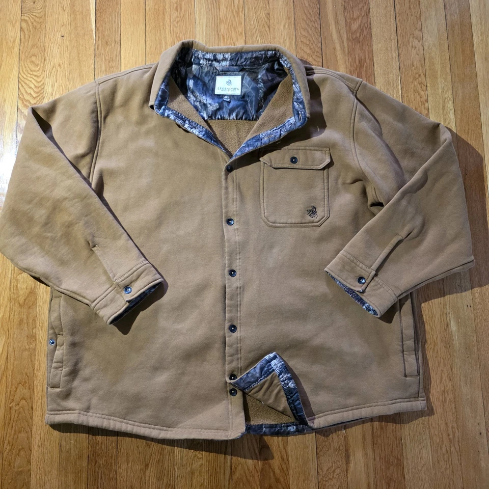 Legendary Whitetails Fleece Jacket Big Woods Shacket Men's 4XL Heavyweight  - Image 1 of 4
