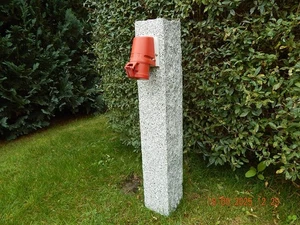 Gartensteckdose Energiesäule Kraftstrom 16A Granit Steckdose Steckdosensäule - Bild 1 von 11
