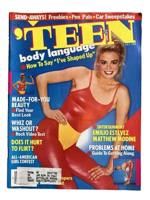 Vtg Teen Magazine July 1985 Gen X Nostalgia 80s Fashion Movies and Music - Image 1 of 4