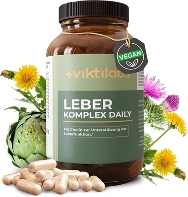 BRANDED Viktilabs Leber Komplex-Vegan,Mariendistel & Artischocke,120 Kapseln,hochdosiert