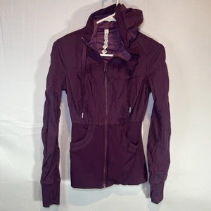 Chaqueta Lululemon Dance Studio Mujer Talla 6 Deep Zinfandel Púrpura Reversible - Imagen 1 de 7