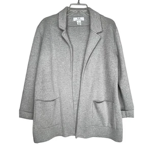 Magaschoni Wollmischung offene Strickjacke in hellgrau, Gr. M EUC - Bild 1 von 6