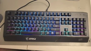 MSI Vigor GK20 RGB Illuminated Gaming Keyboard OPEN BOX - Picture 1 of 5
