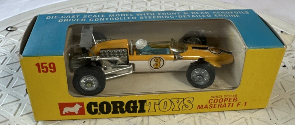 Corgi #159 Cooper Maserati F1, Mint in Excellent Original Box (48O) - Image 1 of 4