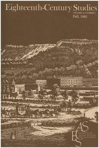 Eighteenth-Century Studies (Volume 16, No 1, Fall 1982) (ASECS) - Picture 1 of 2