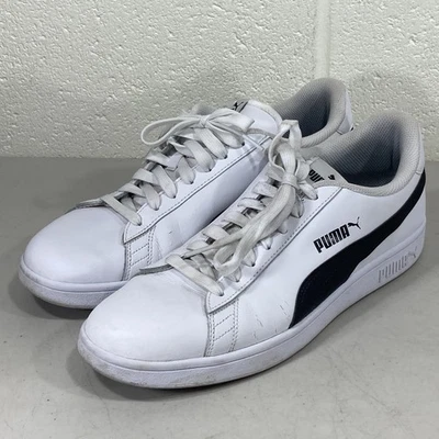 Puma Smash V2 L 365215-01, White Leather Lifestyle Sneakers Shoes Mens 12 - Image 1 of 4
