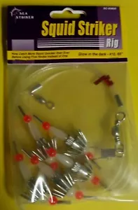 5 pks Squid Striker Rig Glowing the dark #10 65" Fishing SC-00850 Saltwater - Picture 1 of 3