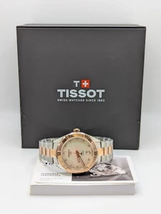 Tissot PR 100 Womens Rose Gold Silver Stainless Steel Analog Round Wristwatch - Picture 1 of 12