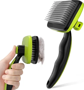 Self-Cleaning Slicker Brush for Dogs, Cats, Lightweight Dog Brush for Shedding M - Picture 1 of 9