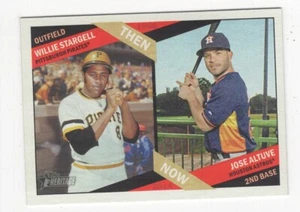 2015 TOPPS HERITAGE BASEBALL THEN & NOW WILLIE STARGELL & JOSE ALTUVE #TN-3 - Foto 1 di 1