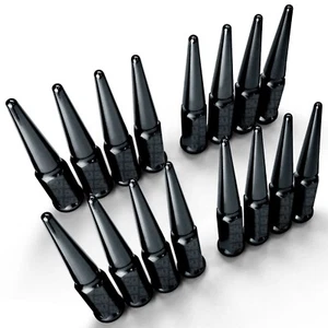 Tuercas de pico largo de 4,5" 12x1,25 mm aptas para Yamaha UTV YXZ1000R Kawasaki Teryx negro - Imagen 1 de 9