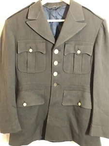 Associated Military Stores Chicago Coat Mens 39 Army Green Wool Insignia Uniform - Picture 1 of 20