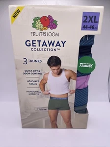 Fruit of the Loom Men's Getaway Collection Boxer Briefs, 3PK 2XL44-46 Light New - Picture 1 of 7