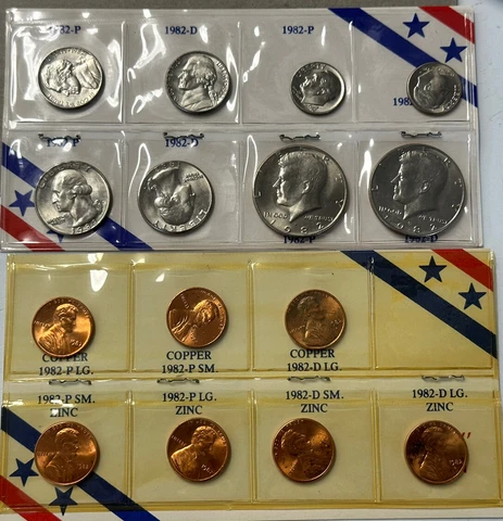 Privately assembled SET!! | 1982 Uncirculated US Mint 15 Coin Set Cover