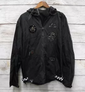 Switch Raincoat Mens XLarge Black Hooded Mesh Neck Racing Patches Skinny Fit New - Picture 1 of 4