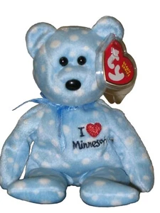 Ty Beanie Baby MINNESOTA the Bear (I Love Minnesota - State Exclusive) NEW MWMTs - Picture 1 of 8