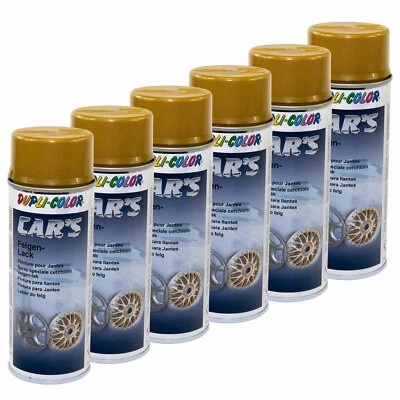 Lack 6 X 400 ml Felgenlack gold Felgenspray Spray Dupli Color Felge Felgengold - Bild 1 von 4