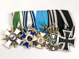 Ordenspange mit 5 Auszeichnungen, neuzeitliche Anfertigung - Picture 1 of 7