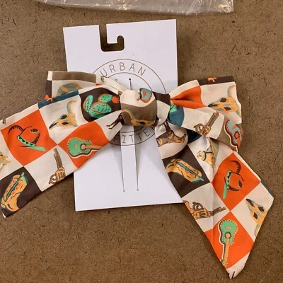 Pinza de pelo Urban Outfitters para mujer talla única crema estampado suroeste moño de noé nueva con etiquetas Foto 1 de 4