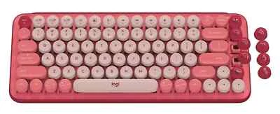 Logitech POP Keys Wireless Mechanical Keyboard With Emoji Keys Heartbreaker Rose - image 1 of 4