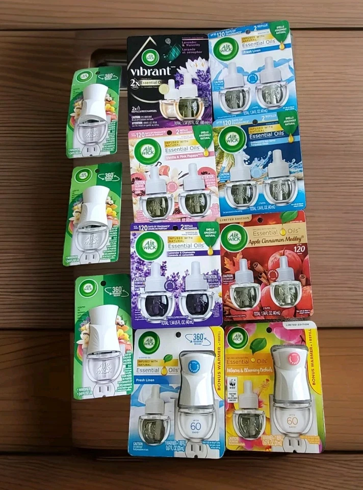 LOT 14 AIR WICK SCENTED REFILLS. + 5 Warmer Diffuseur. Asorted Scented - Image 1 of 4