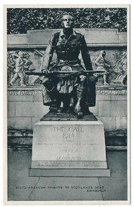 The Call Scots American War Memorial Princes Street Gardens Edimburgo Escocia - Imagen 1 de 2