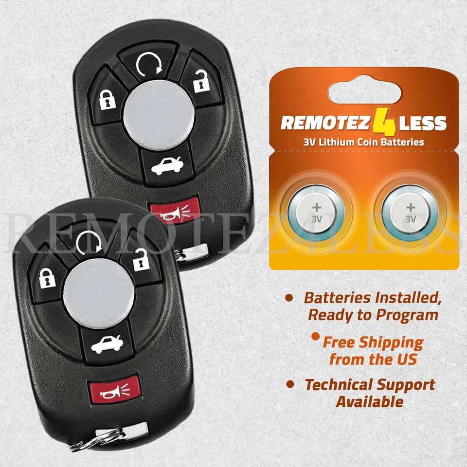 2 For 2005 2006 2007 Replacement Cadillac STS Remote Keyless Entry Fob - Image 1 of 1