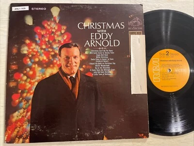 Christmas With Eddy Arnold LP RCA Stereo Holiday + Braille Strip VG+!!!! - Image 1 of 4