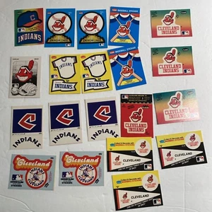LOTE de 20 pegatinas con logotipo y sombrero del equipo de Cleveland 82 83 90 91 - Imagen 1 de 2