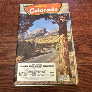 Bunte Colorado Broschüre Karte 1950 State Highway Department Reisebroschüre - Bild 1 von 7