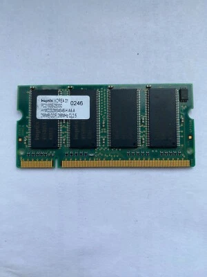 Hynix PC2100S-25330 HYMD232M646A6-H AA 256MB DDR 266MHz CL2.5 Laptop Ram Memory - Image 1 of 4