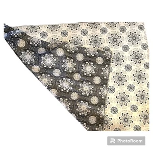 Fabric Black & Neutral Upholstery Tapestry Contemporary Matelasse About 60X75” - Picture 1 of 11