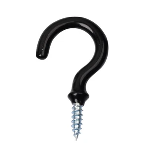 80X 38mm Cup Hooks PVC Coated Metal Screw In Ring Plant Jewelry Hanger Holder B - Picture 1 of 3