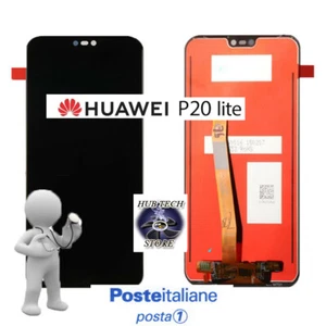 DISPLAY LCD HUAWEI P20 LITE ANE-LX1 TOUCH SCREEN SCHERMO MONITOR VETRO NERO - Imagen 1 de 1