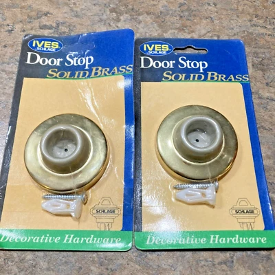 LOTE DE 2 - SCHLAGE - TOPE PUERTA LATÓN MACIZO IVES - *NUEVO* - HERRAJES DECORATIVOS Foto 1 de 4