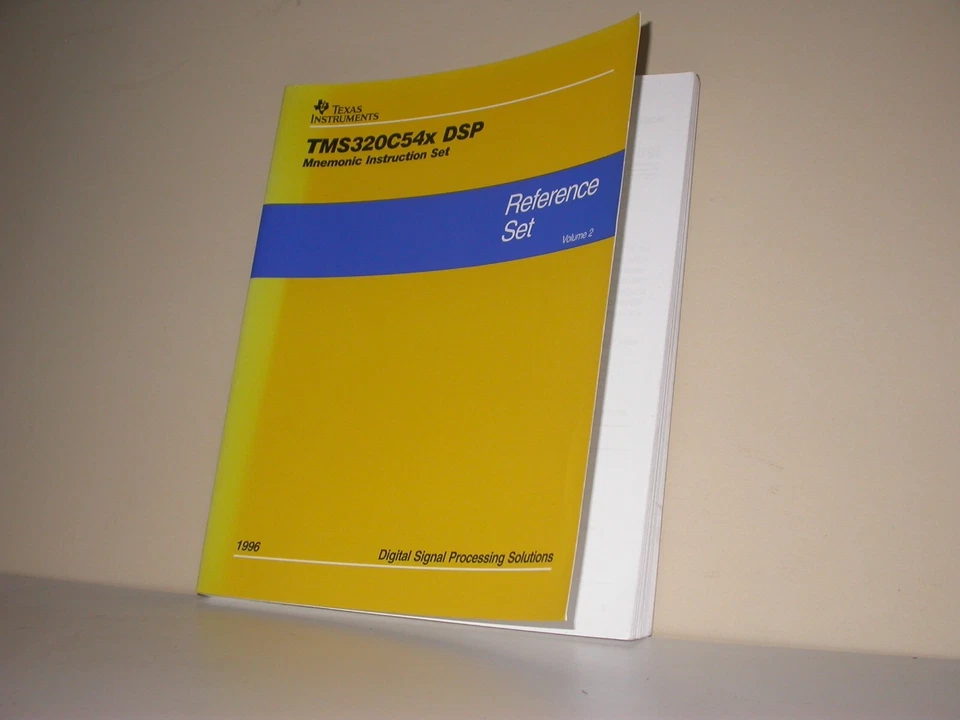 TI Texas Instruments TMS320C54x Mnemonic Instruction Set Reference Set 1996 - Image 1 of 1
