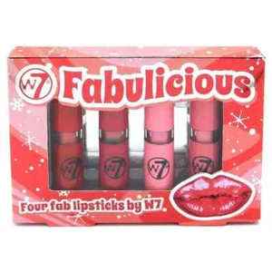 W7 Cosmetics Fabulicious Long Lasting 4 Piece Lipstick Set - Pinks & Reds Colour - Picture 1 of 2