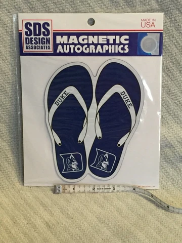 SDS Design DUKE BLUE DEVILS Med. Size FLIP FLOP Magnetic Auto Graphics #GoDuke Cover