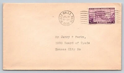1936 FDC Walla Walla Washington 3 Cent Oregon Territory Antique Postal Scott 783 - Image 1 of 2