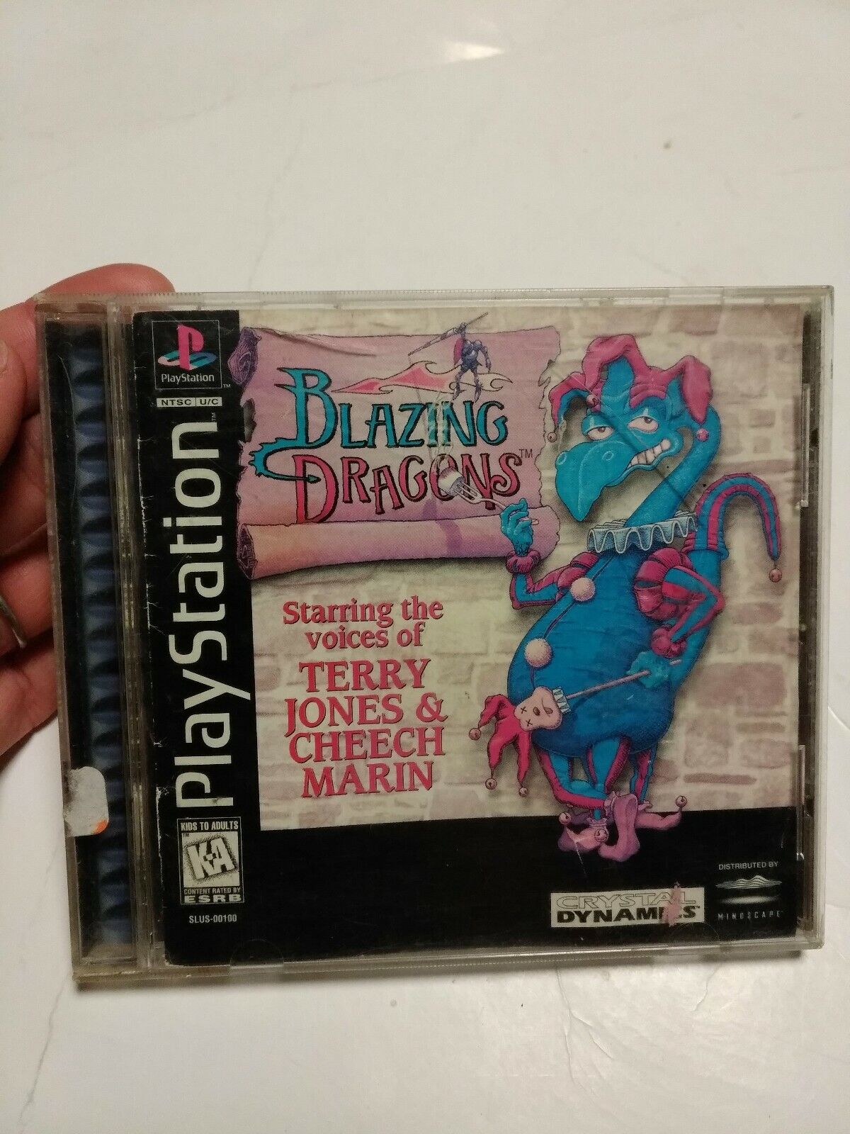 Blazing Dragons PS1 Sony Playstation, partial manual, 1996