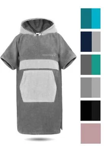 Surfer Poncho aus Baumwolle Frottee mit Kapuze Unisex in verschiedenen Farben - Bild 1 von 50