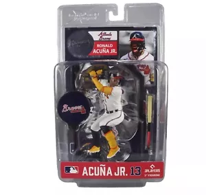 2024 McFarlane MLB Ronald Acuna Jr Atlanta Braves White Jersey 7” Figure & Stand - Picture 1 of 4